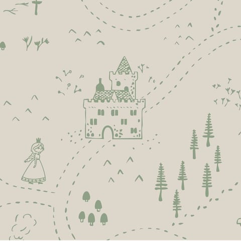 Stokke Sleepi Bed Fitted Sheet V3 in Sage Green Map