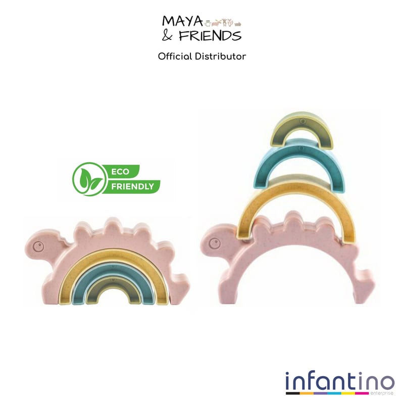 Maya & Friends Bio Dinosaur Stacker (Assorted Colours)