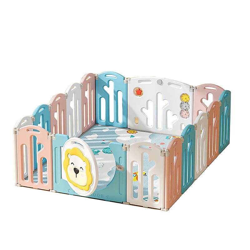 Lucky Baby 500293 Smart System Foldable Safety Play Yard – Lion