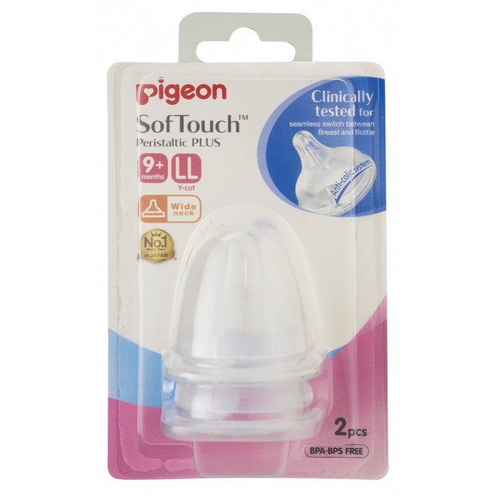 Pigeon SofTouch Peristaltic PLUS Nipple 2pc Blister Pack (LL Size - Y-Cut)