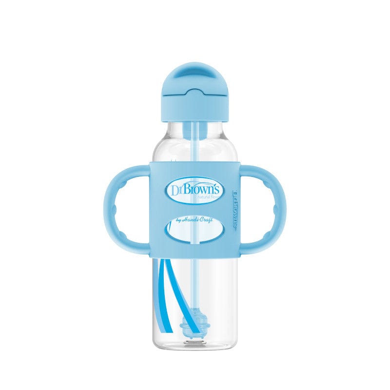Dr. Brown's Milestones Sippy Straw Bottle 250ml Weighted Silicone Handles
