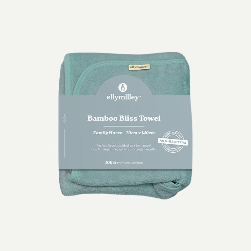 Elly Milley Bamboo Bliss Towel Family Haven - Mint