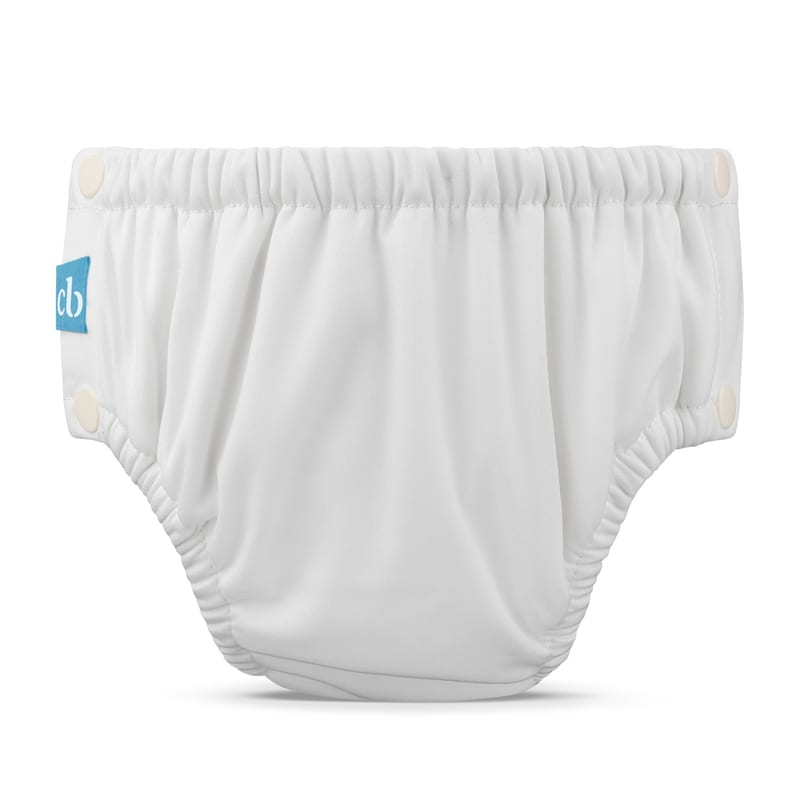 Reusable Swim Diaper Snaps - White