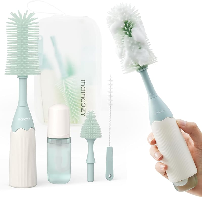 MOMCOZY Push-Press Foaming Bottle Brush Kit