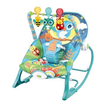 Lucky Baby 510810 Infant to Toddler Rocker (Vibration/Music) - Owl