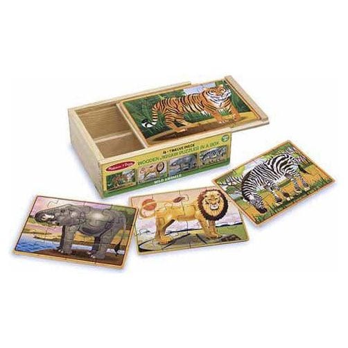 Melissa & Doug Wild Animals Jigsaw Puzzles in a Box