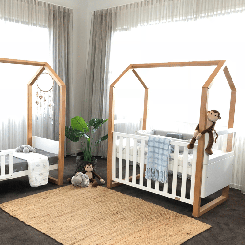 Babyhood Kayula Mila Cot 5 in 1 Beech/White