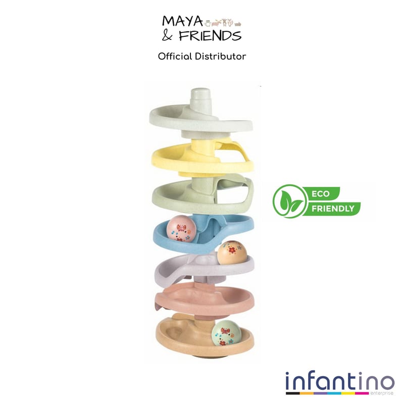 Maya & Friends Bio 7pcs Spiral Balancing Ball Track