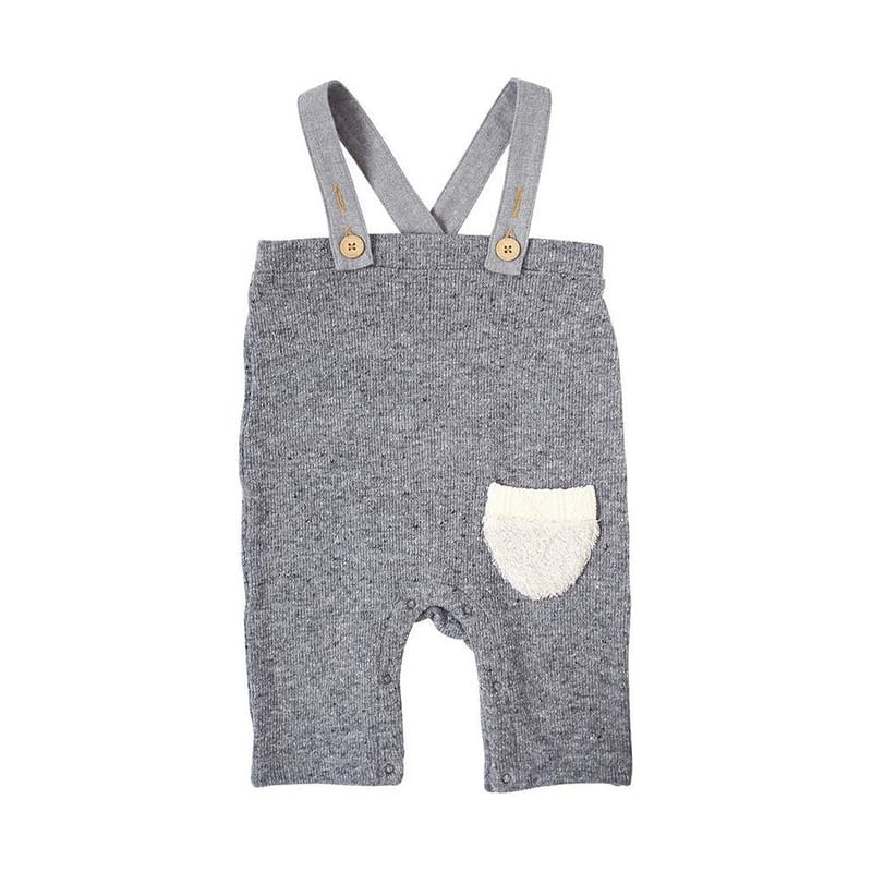 Hoppetta Knit Salopette Gray 80~90cm