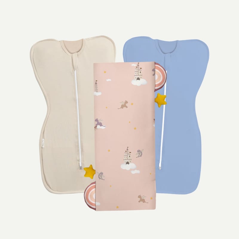 Elly Milley BUNDLE 2pcs Signature Air Bamboo™ Swaddle Sleeping Bag & Medium Pillow / Newborn Set