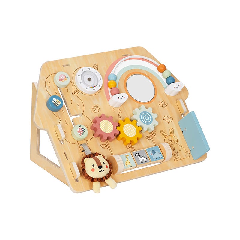 Lucky Baby Tookytoy TP515 Montessori Educative Learning Wooden 2 In 1 Activity Board