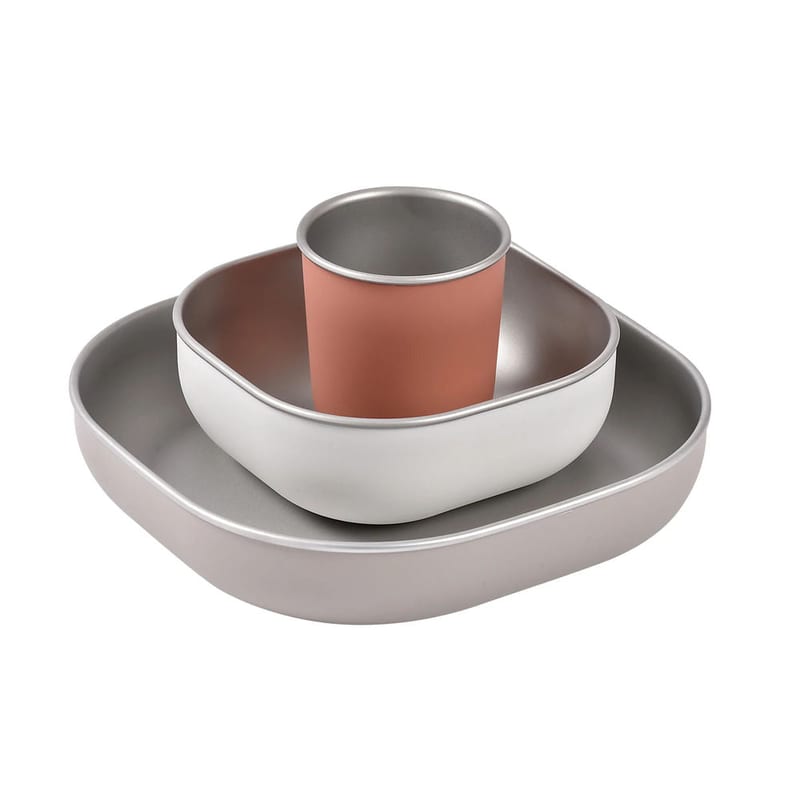 Beaba Stainless Steel Meal Set -  Terracotta