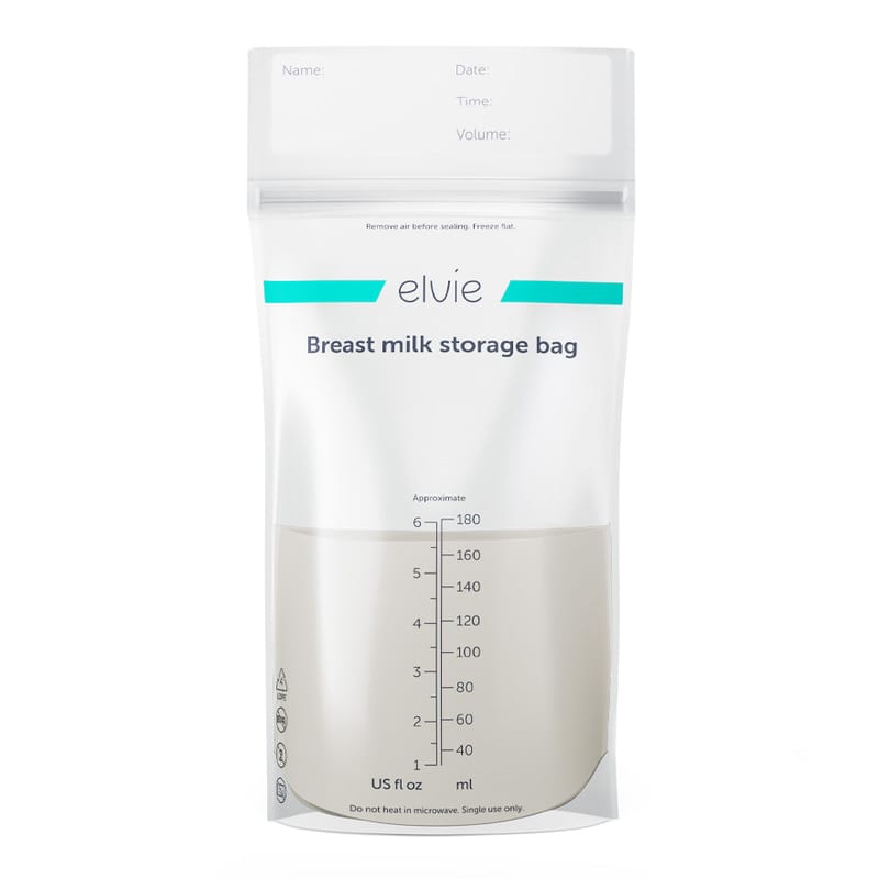 Elvie Breast Milk Storage Bags 180ml (Box of 100)