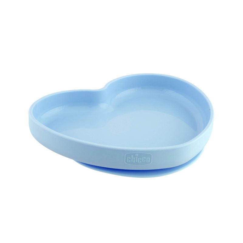 Chicco Easy Plate Silicone Heart Shaped Plate Teal