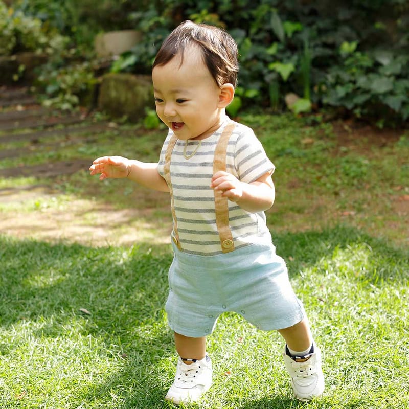 Hoppetta Boy Short Overall - Gray