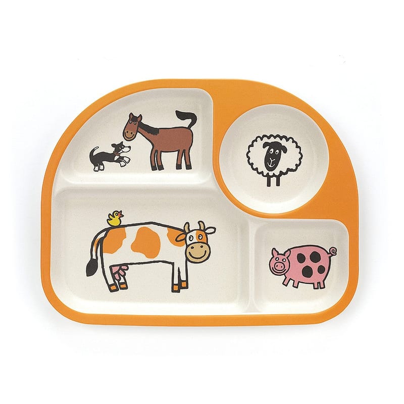 JellyCat Farm Tails Bamboo Divided Plate