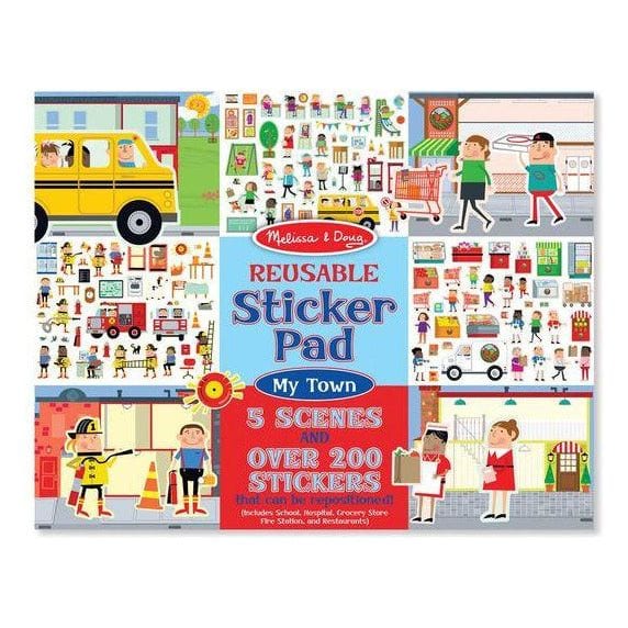 Melissa & Doug Reusable Sticker Pad - Town
