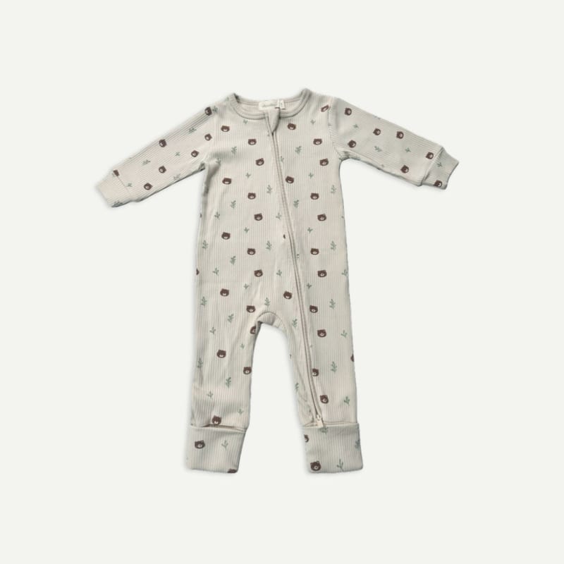 Elly Milley TENCEL™ Organic Cotton / Lune Sleepsuit - Woodland Bear