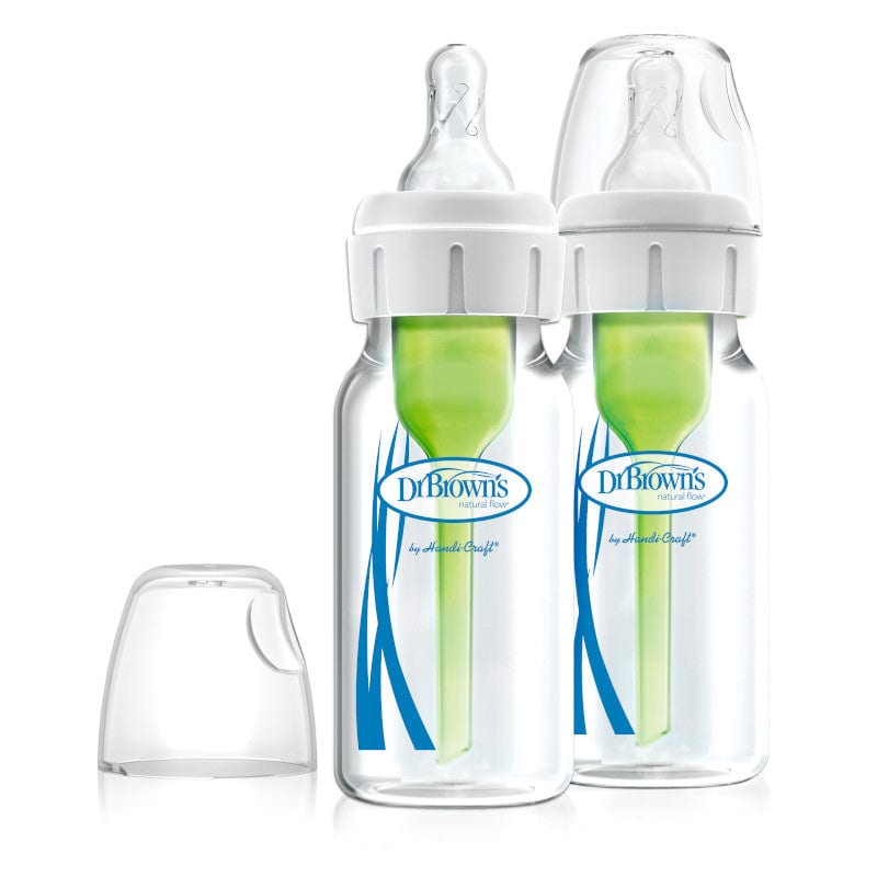DR. BROWN'S Options+ Narrow Neck Glass Bottle, 120ml, 2-Pack