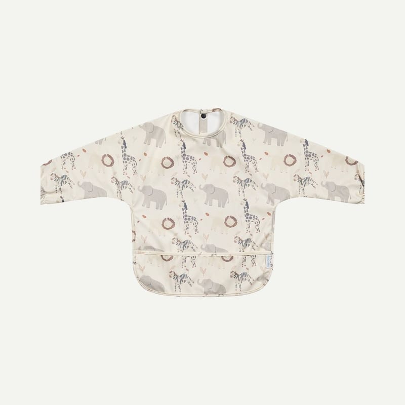 Elly Milley PlayKidz Tablier Wearable Bib & Waterproof - Safari