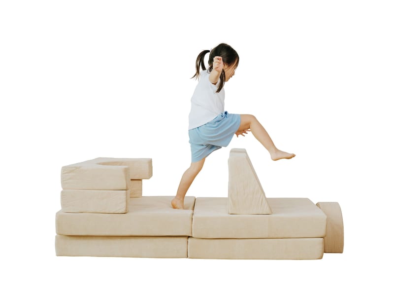 Lollibly Wonderstack Play Sofa (Biscuit Microsuede)