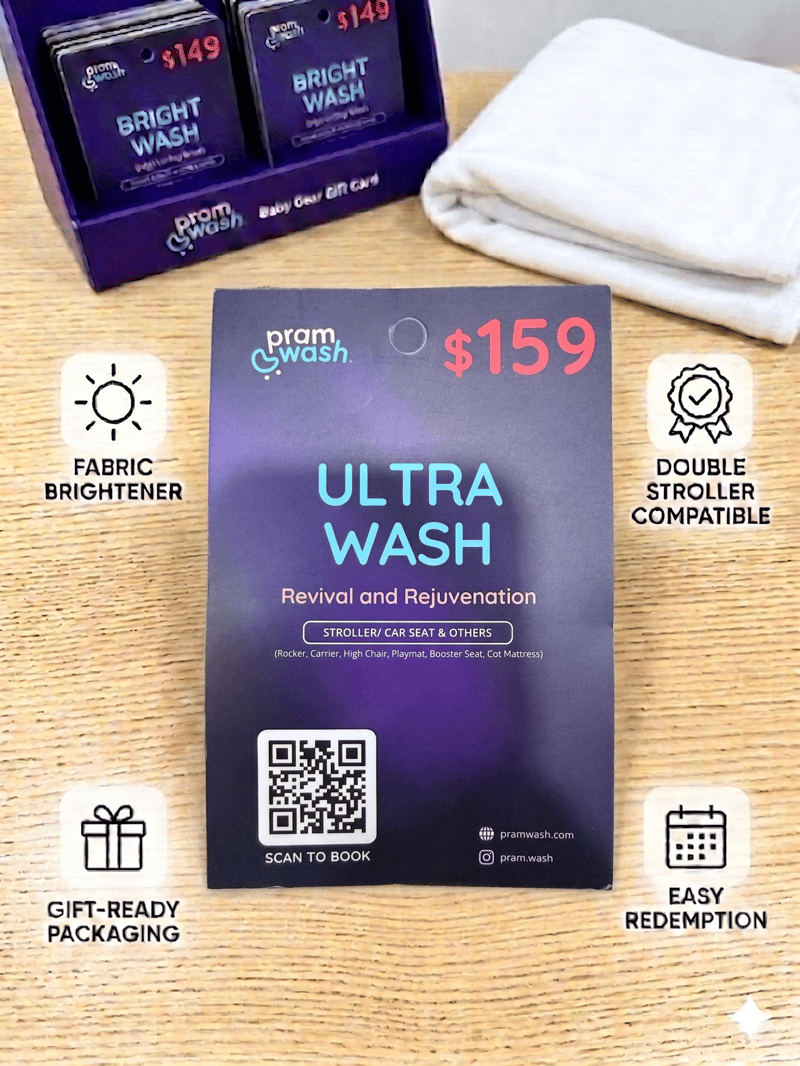 PramWash Wash Card Single Stroller — Gift a Clean (Physical Card)