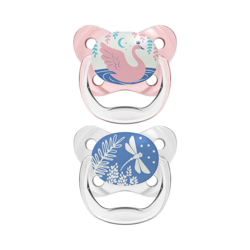 DR. BROWN'S PreVent Contoured Glow-in-the-Dark Pacifiers, Assorted Stages/Colors, 2-Pack