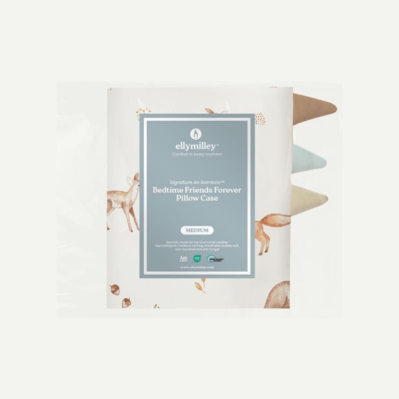 Elly Milley (CASING) Signature Air Bamboo™ Bedtime First Friend BFF Pillow Case - Forest Friends