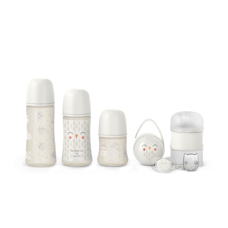 Suavinex Bonhomia Owl Welcome Baby Gift Set 7 pieces - Beige