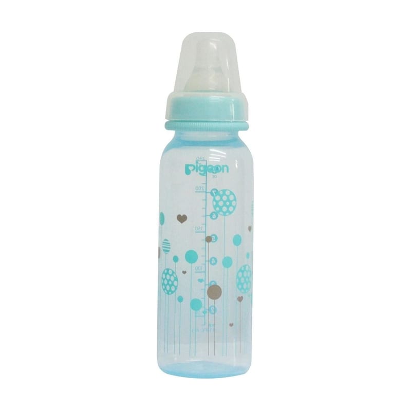 Pigeon Flexible Peristaltic Nipple Clear RPP 240ml-M-Blue