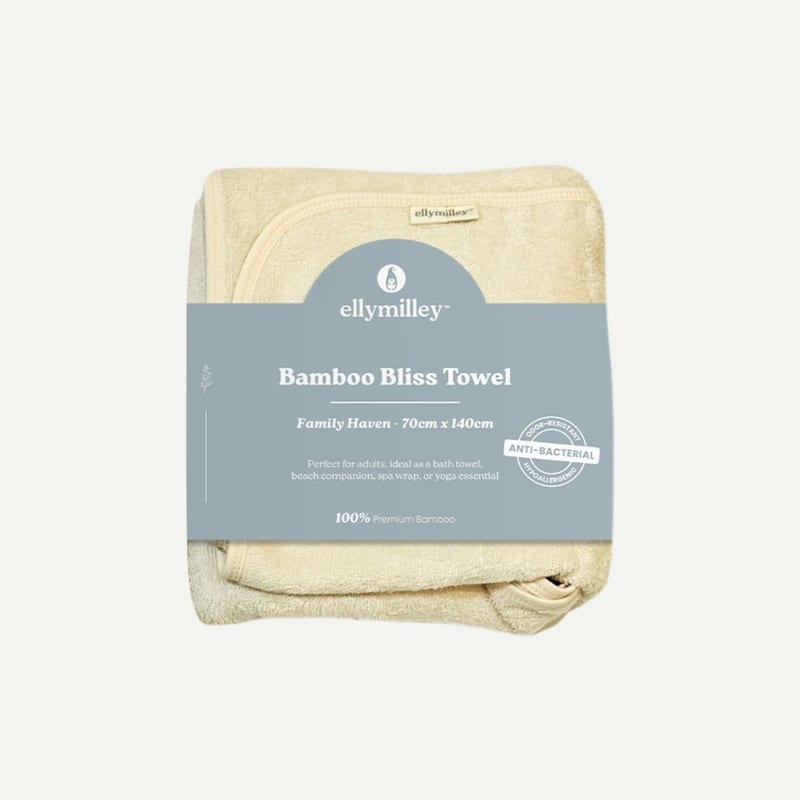 Elly Milley Bamboo Bliss Towel Family Haven - Oat