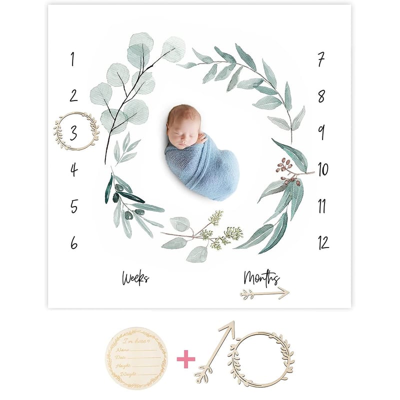 Lucky Baby Newborn Baby Monthly Growth Milestone Blanket Photography (2 Design Option)