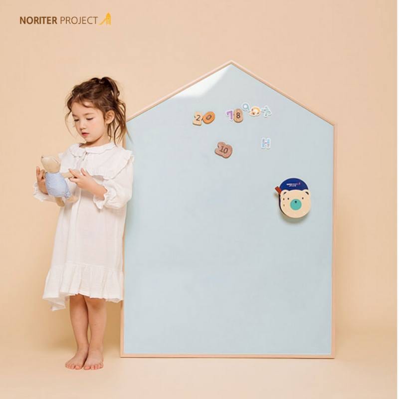 Noriterboard Magnetic Board One Tone in Natural Wood (Large) - Blue + Free Gifts