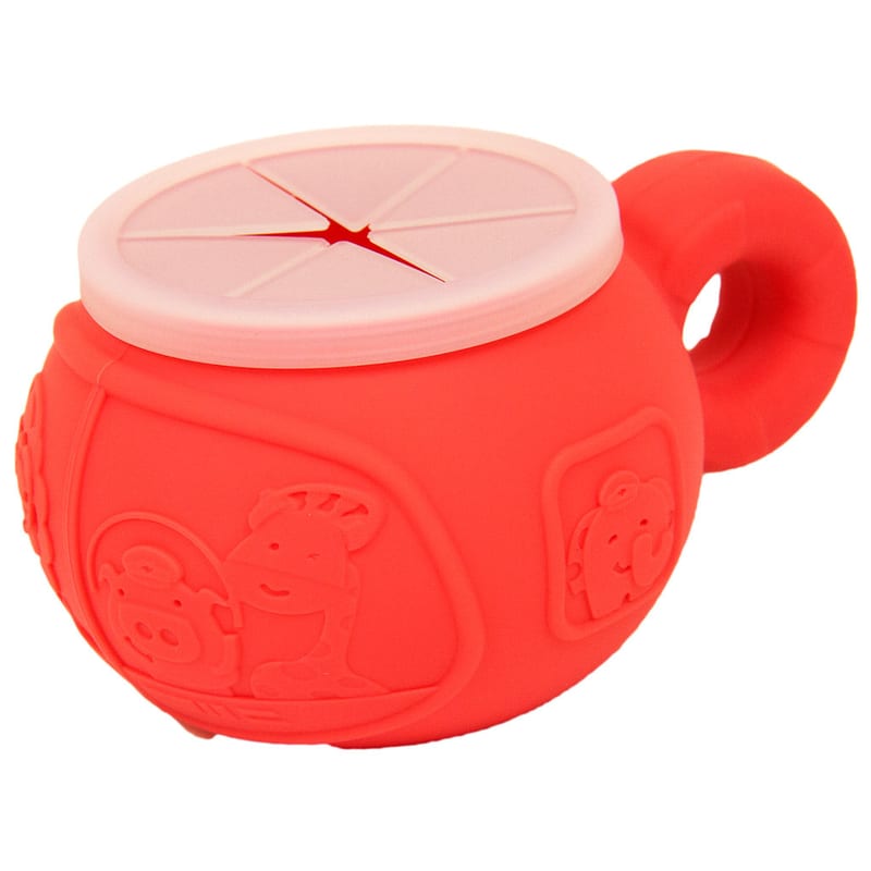 Marcus & Marcus Snack Cup (Marcus) | BPA Free Silicone Toddler Snack Bowl with Soft Spill-Proof Lid