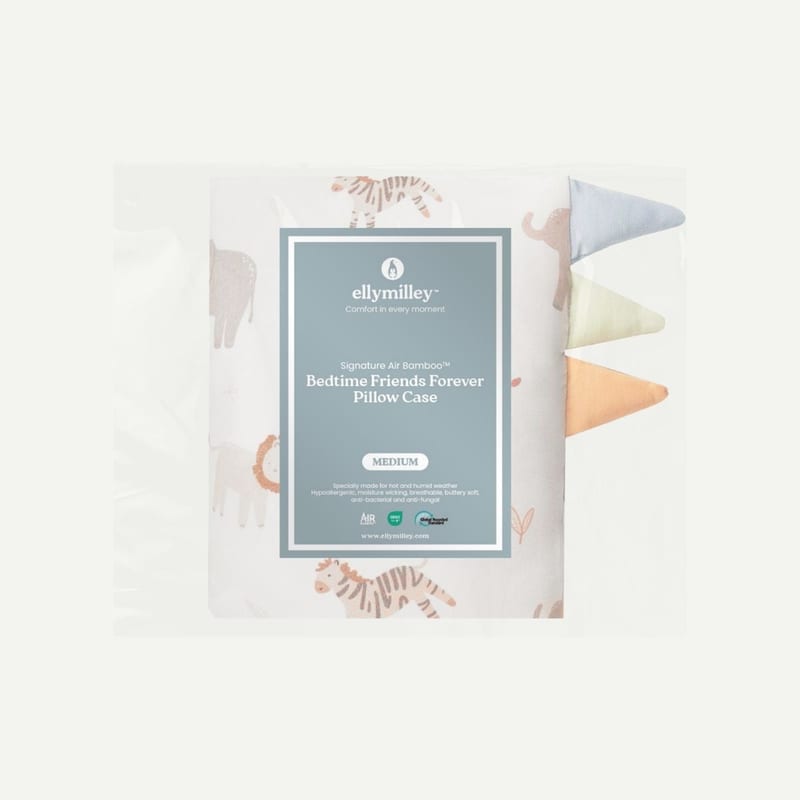 Elly Milley (CASING) Signature Air Bamboo™ Bedtime First Friend BFF Pillow Case - Safari
