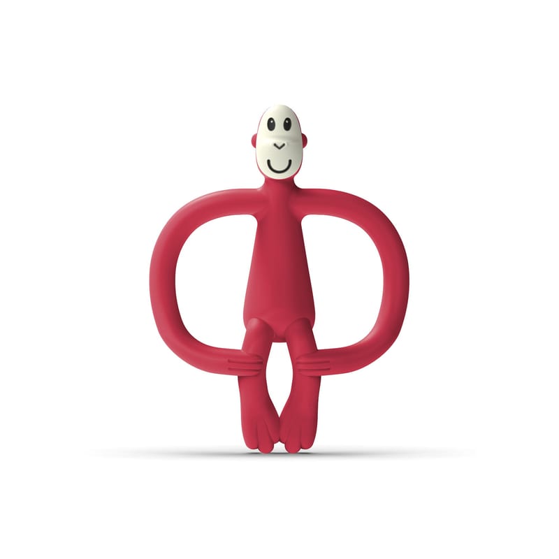 Matchstick Monkey Original Teething Toy &amp; Gel Applicator - Red