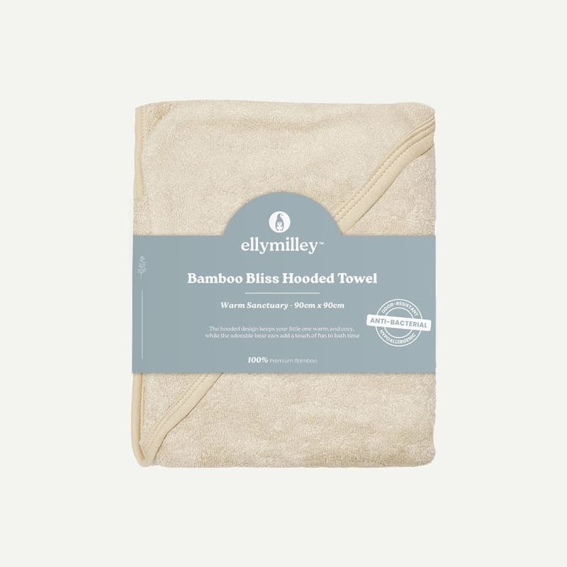 Elly Milley Bamboo Bliss Hooded Towel - Oat