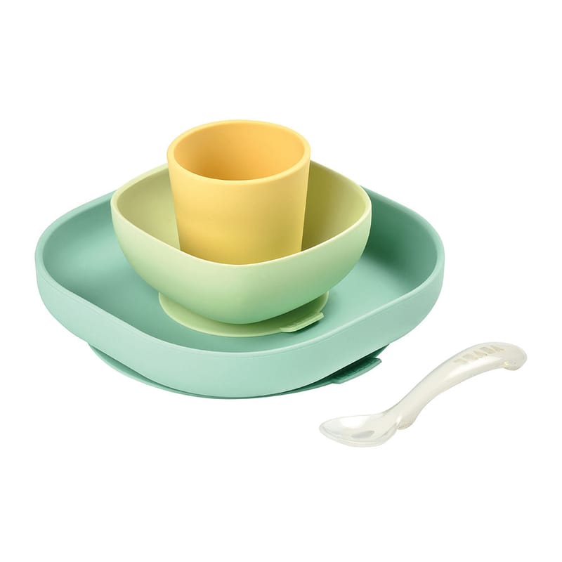 Beaba Silicone Suction Meal Set - Yellow