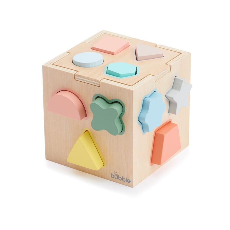 Bubble Wooden Shape Sorting Cube