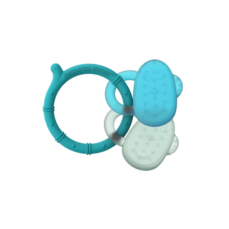 Matchstick Monkey Cooling Teether - Blue &amp; Mint