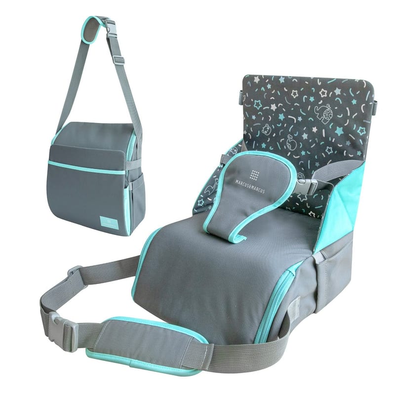 Marcus & Marcus On The Go Booster Seat – Travel Baby Feeding Seat & Diaper Bag