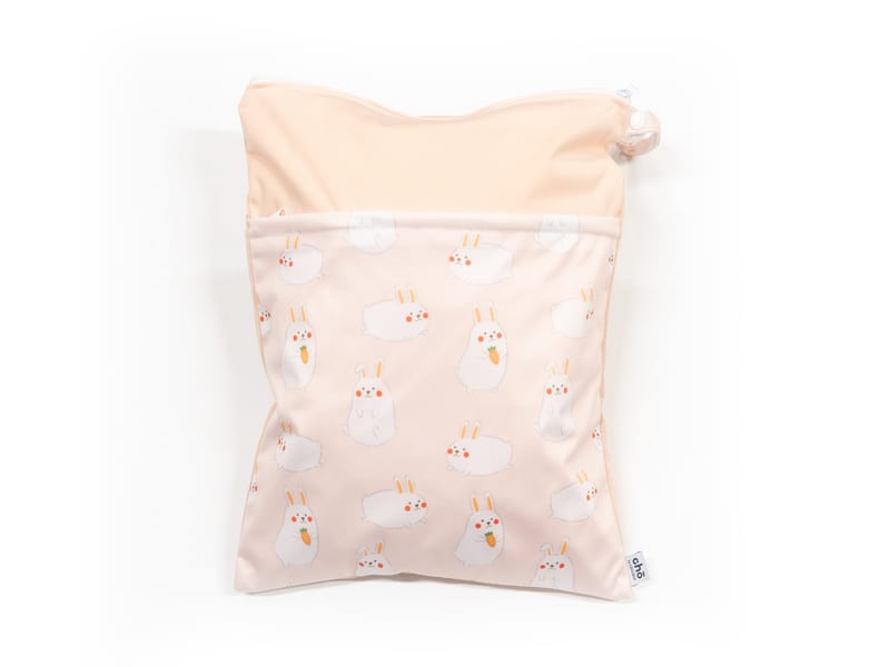 Cho Waterproof Diaper Wet Bag: Momo Bunny Peach (40 x 30cm)