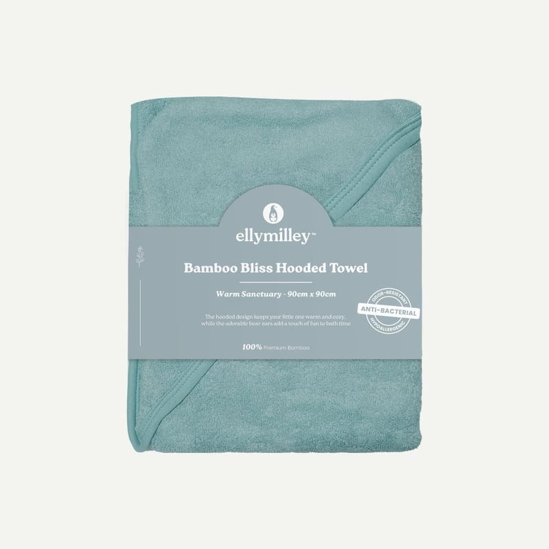 Elly Milley Bamboo Bliss Hooded Towel - Mint