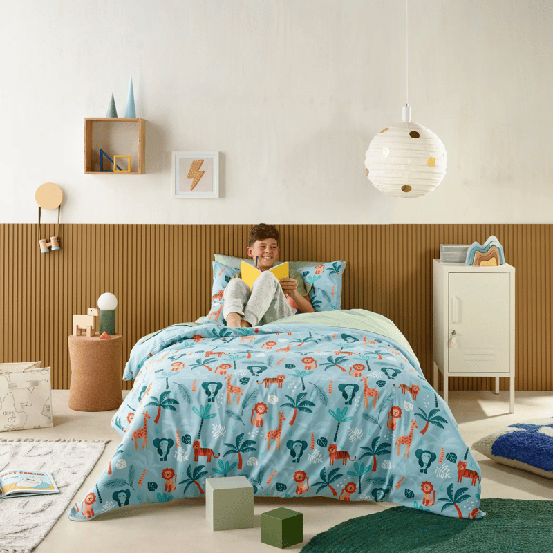 Staydry Kids Waterproof Quilt Cover set - Jungle Explorer