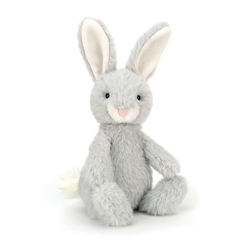 JellyCat Nibbles Silver Bunny - H21cm