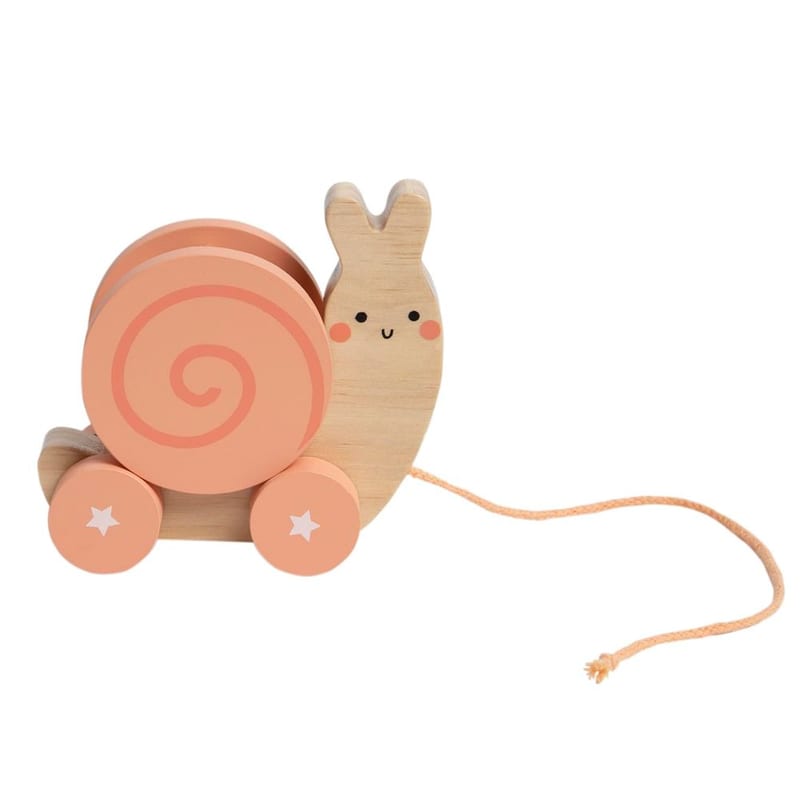 Pearhead Snail Wooden Pull Toy