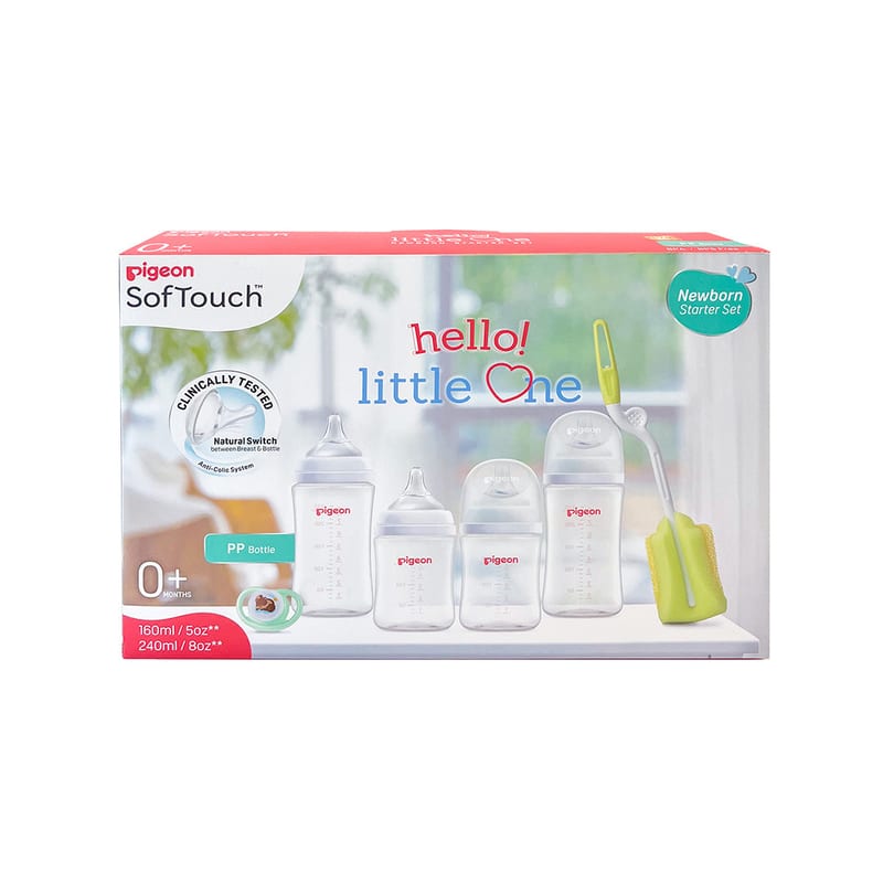 Pigeon SofTouch BPP Nursing Bottle Newborn Starter Set 5-Piece