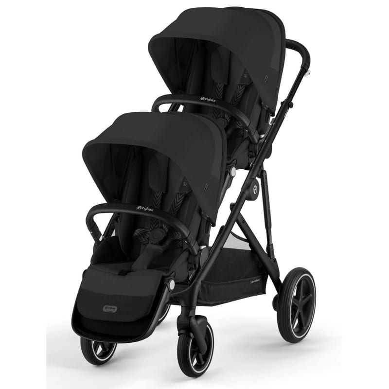 Cybex Gazelle S 2 Stroller Black BP With 2nd Seat - Moon Black