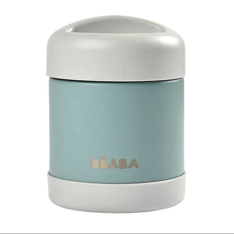 Beaba Stainless Steel Food Container 300ml - Light Mist/Eucalyptus Green