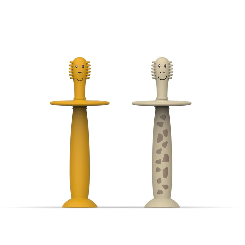 Matchstick Monkey Toothbrush With Stopper - Lion &amp; Giraffe